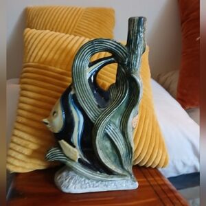 Vintage Mid Century Pottery Wine Decanter Made In Italy